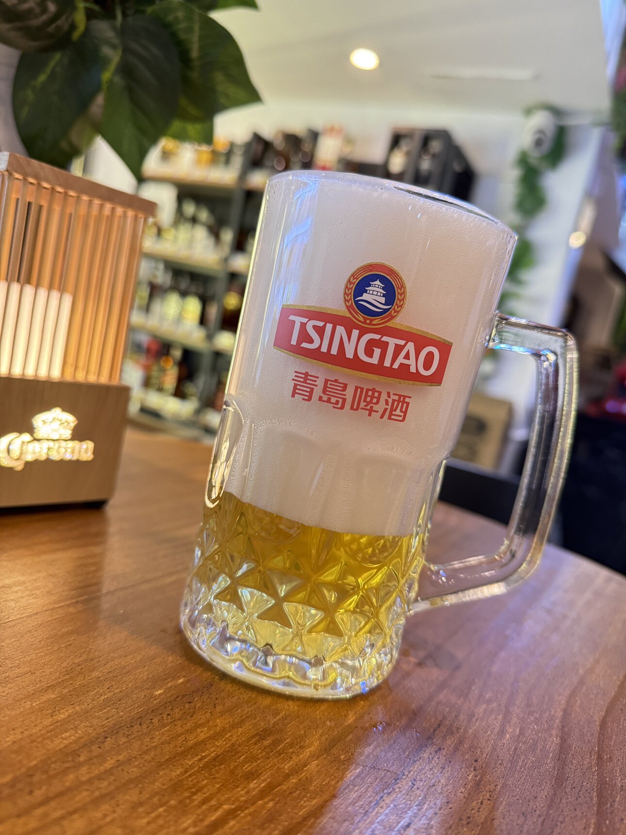 青岛啤酒大容量带把加厚扎啤杯500ml精酿啤酒水杯具创意商用网红