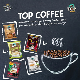 印尼TOP3合1卡布奇诺速溶咖啡15小包 黄糖棕榄糖牛油果办公室咖啡