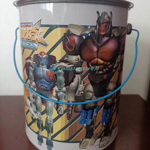 变形金刚日版BW超能勇士金属变体稀有周边黑猩猩零食罐铁皮桶