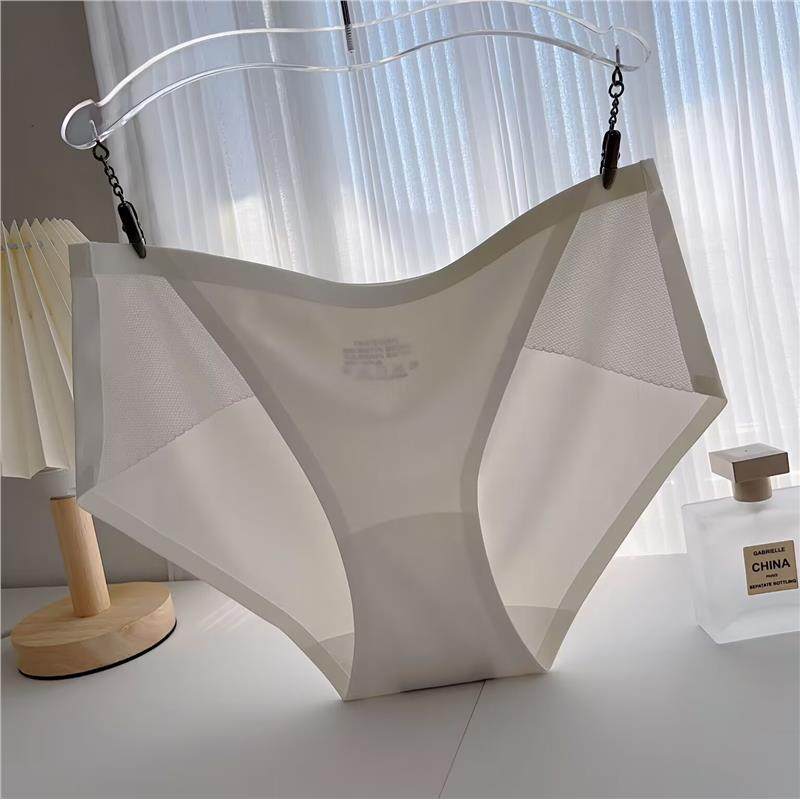 无痕内裤女士中腰一片式高开叉薄款三角裤夏季网纱三角短裤纯棉档,女士内衣/男士内衣/家居服,女三角裤,淘宝优惠券,粉丝福利购,淘宝优惠卷