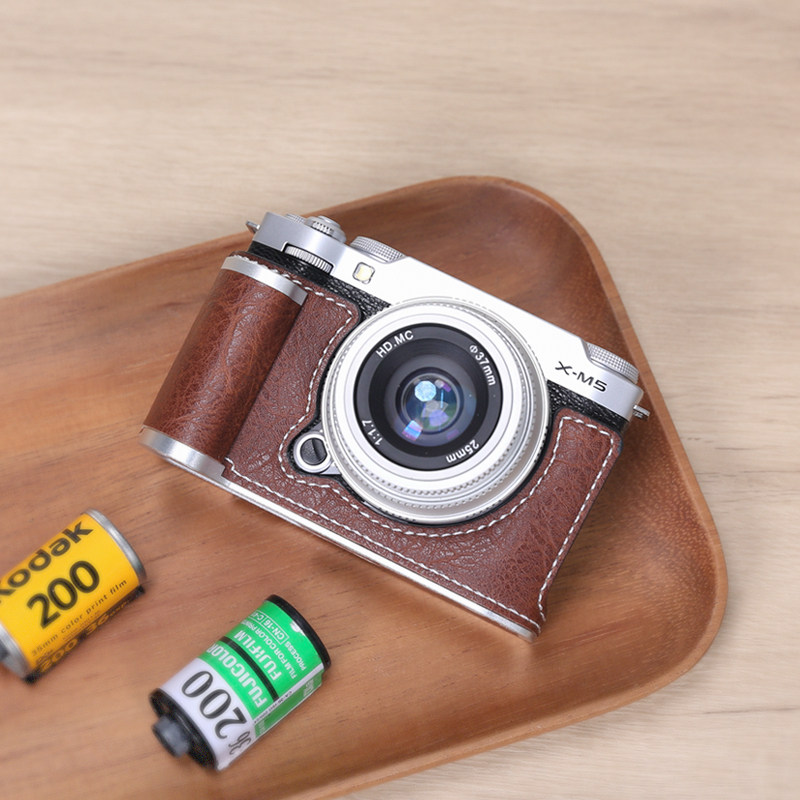 富士xm5保护套手柄配件相机包皮套底座