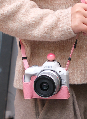 佳能R50保护套200D二代R10R8RP相机包微单底座配件皮套R5R6IIR7