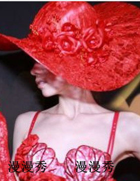 蕾丝大帽子夸张礼帽舞台DSDJ演出帽模特走秀帽