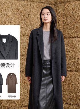 SWEETBASIL紫淑2025冬新品专柜同款女装外套长款毛呢大衣