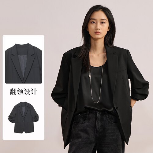 紫淑秋季专柜同款女休闲西服外套