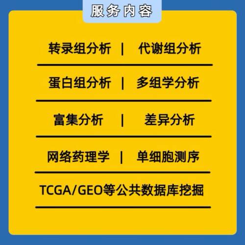 生信分析咨询 TCGA/GEO 单细胞测序 转录组分析 多组学联合分析