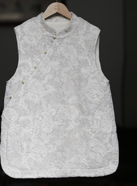 如素慢衣气质复古风保暖夹棉马甲40131