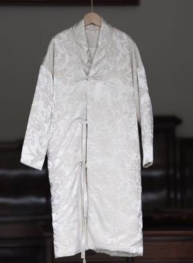 如素慢衣植物花卉中长款提花棉服60040