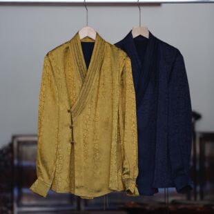 如素慢衣高级人丝新中式 交领上衣复古雅致国风穿搭60137