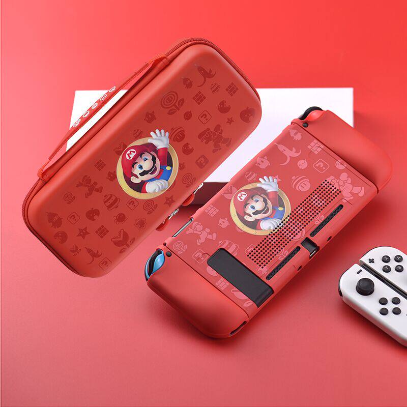 任天堂switch OLED保护壳游戏机保护套分体式硅胶软壳可插底座