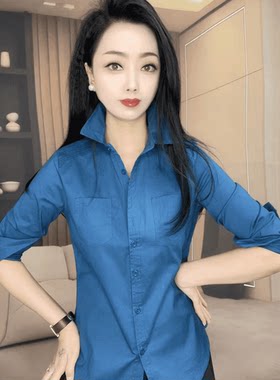 时尚洋气衬衫女职业OL春