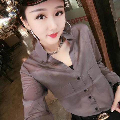 衬衫女长袖2026早秋新款薄棉韩范bf风大码宽松显瘦透气打底衫上衣