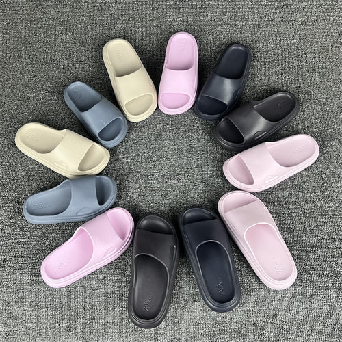 西班牙单Q弹软底亲子一字面拖鞋