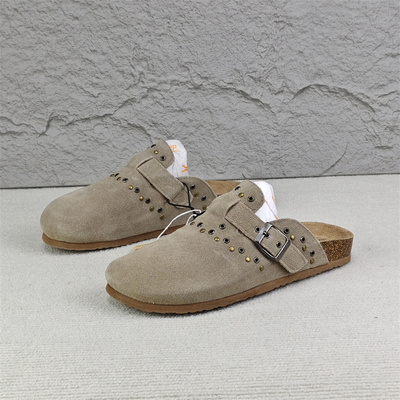 女款勃肯鞋真皮舒适休闲博肯半拖
