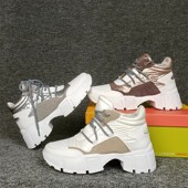 女ins潮松糕鞋 俄罗斯春秋冬款 厚底老爹鞋 百搭透气显脚小休闲运动