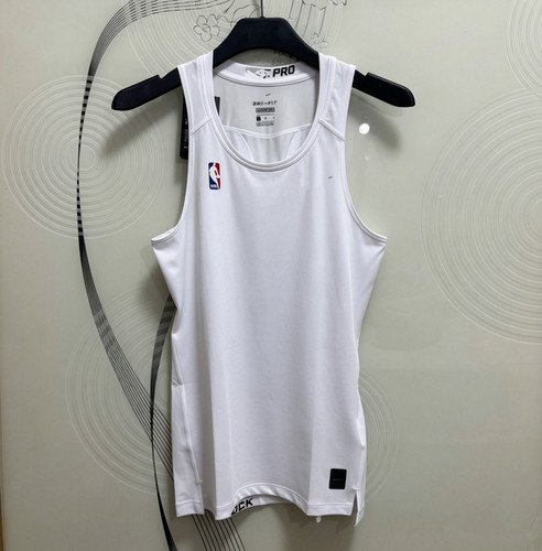 NBA美式篮球紧身背心男速干透气运动训练服健身衣高弹压缩无袖T恤