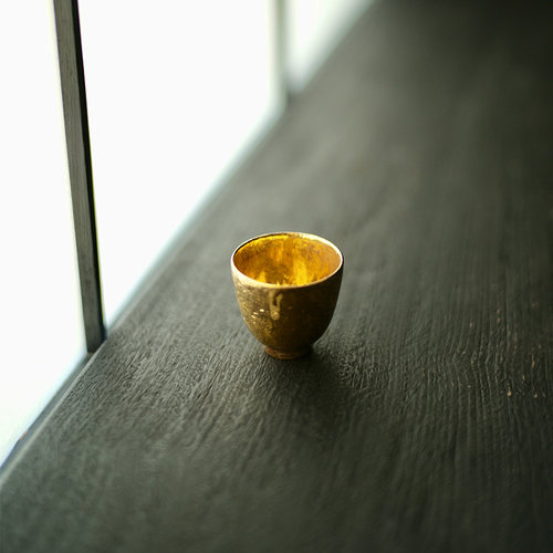 太初莲花堂陶泥金釉松风舍品茗杯