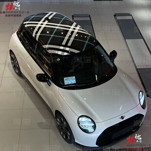 宝马MINICooperF56电动MINI F55后尾车顶定制贴纸 J01车贴拉花F54