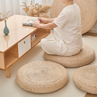 草编蒲团坐垫日式阳台跪拜佛垫禅修垫客厅地上坐墩家用榻榻米垫子
