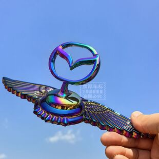 加厚金属马自达车标立标2368阿特兹睿翼星骋CX45汽车引擎机盖立标