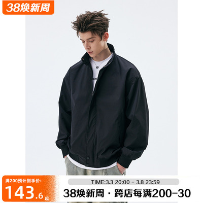 2025春美式立领工装教练飞行夹克