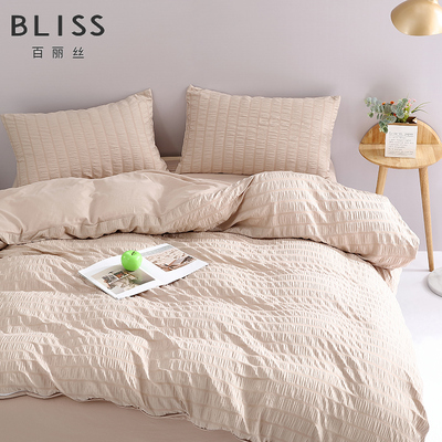 bliss百丽丝家纺泡泡纱四件套