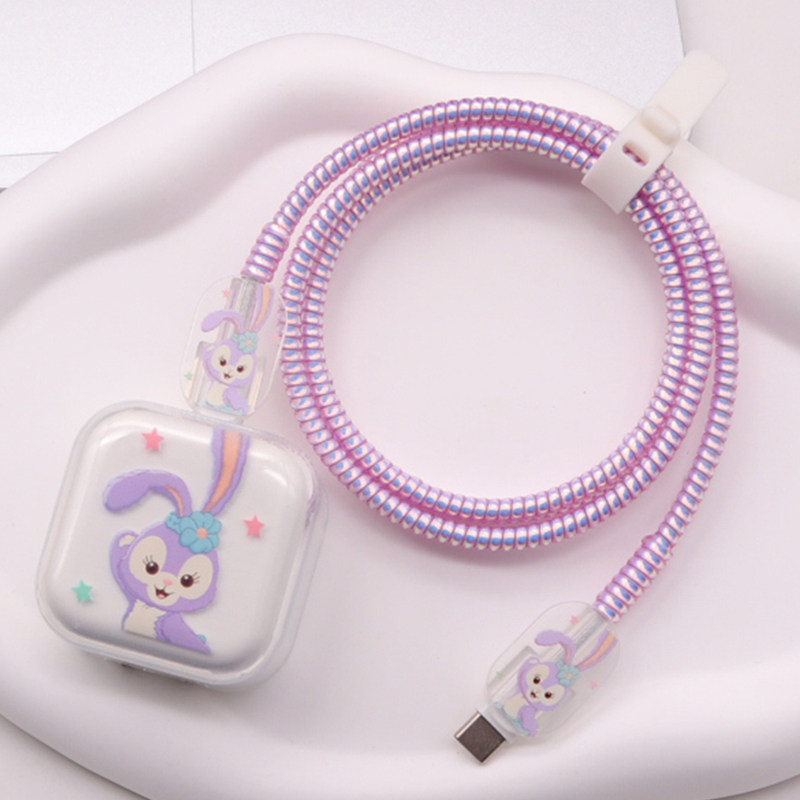 适用苹果17Promax数据线保护套16充电器40W快充头软壳15防折断裂