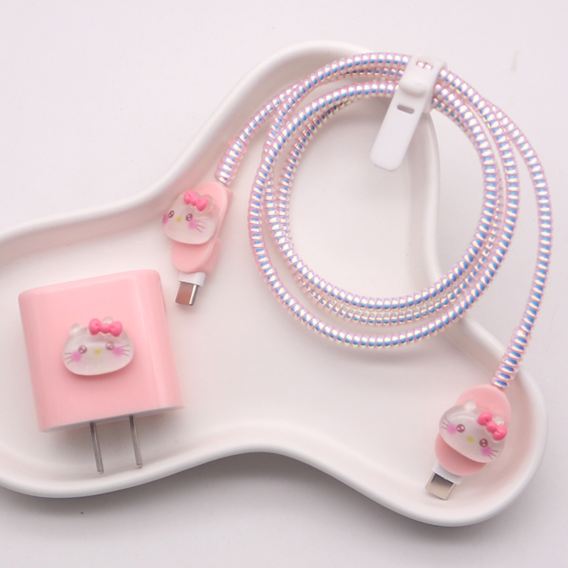 KT猫适用苹果数据线保护套16/15/14/13/12系列充电线20W快充头套