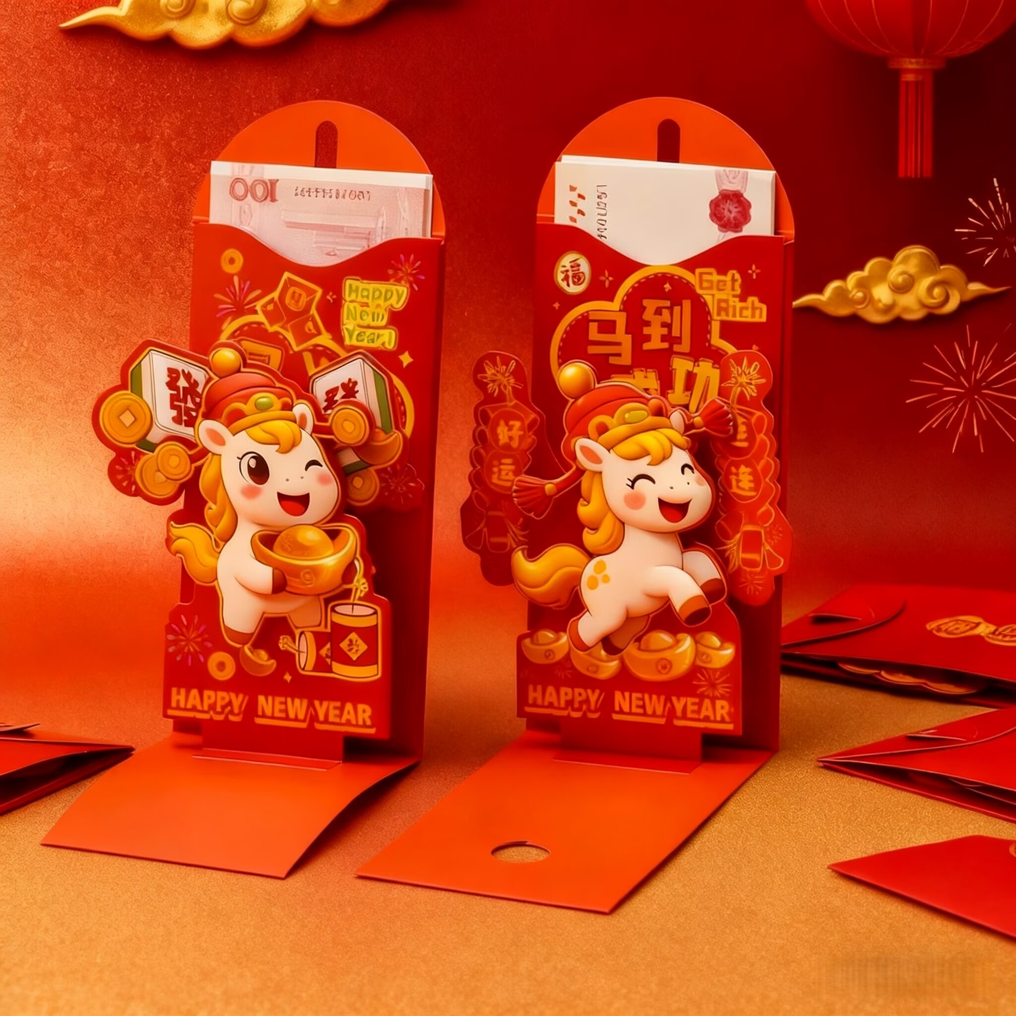 2026新品首发马年红包袋过年创意立体红包春节利是封包千元红包壳,节庆用品/礼品,节日装扮用品,淘宝优惠券,粉丝福利购,淘宝优惠卷