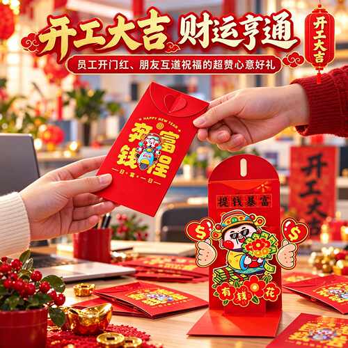 2027新年羊年过年创意立体红包财神红包袋春节利是封包大红包