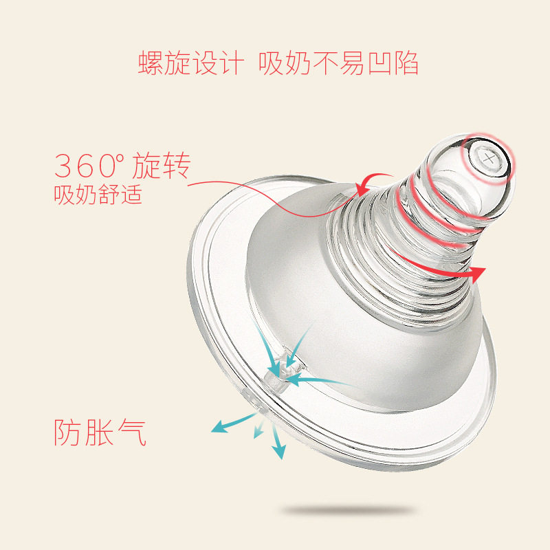 母婴用品宽口径母乳液态硅胶奶嘴工厂套装水杯婴儿吸嘴厂家奶瓶