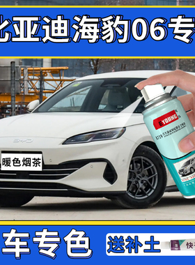 适用比亚迪海豹06dmi补漆笔暖色烟茶自喷漆雪域白色车漆修复灰色
