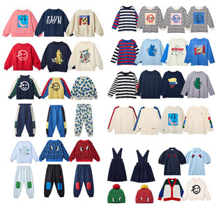 【清仓】秋冬WYN中大童打底衫上衣男女童打底衫加绒卫衣卫裤套装