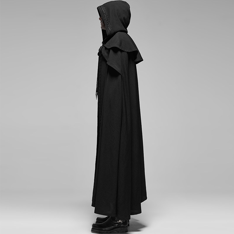 ╋DEVIL SIGH╋ PUNK RAVE PUNK GOTHIC GOTHIC MENS CAPE CLOAK LONG COAT WY1177