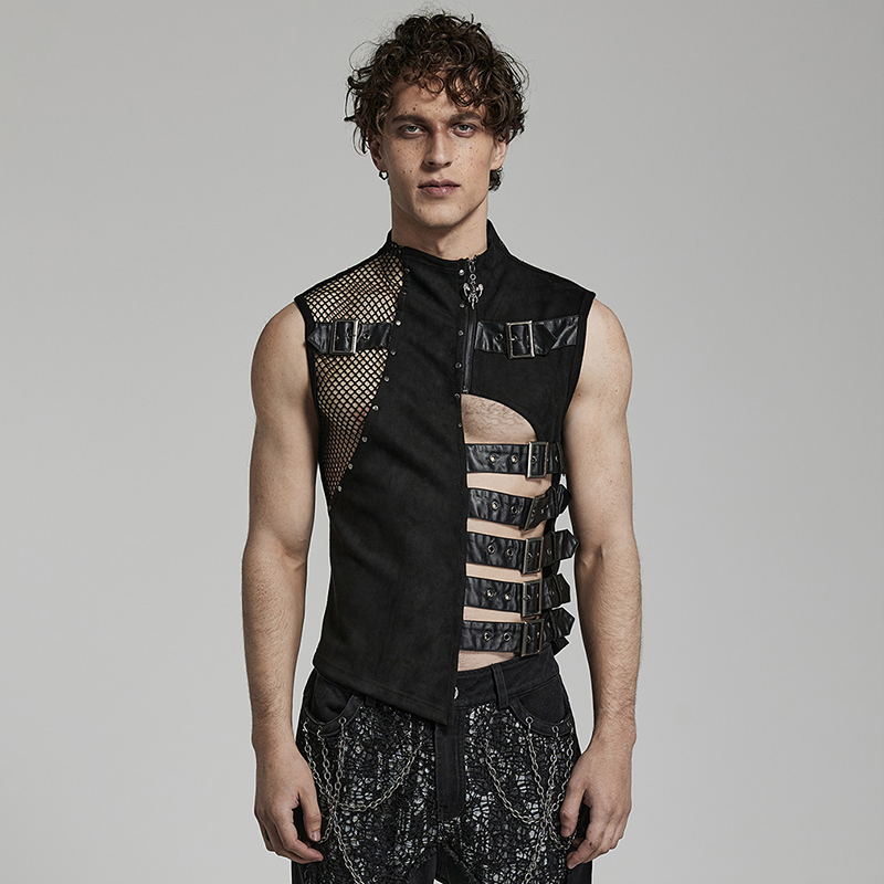 PUNKRAVE摇滚朋克机车重工男马甲