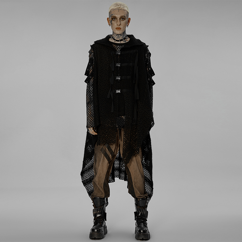 PUNKRAVE蒸汽朋克哥特男毛衣马甲