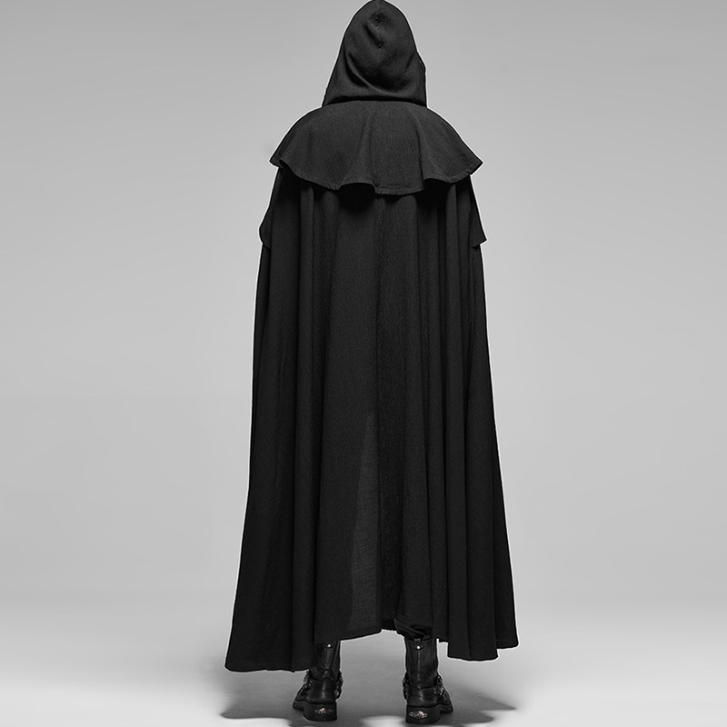 ╋DEVIL SIGH╋ PUNK RAVE PUNK GOTHIC GOTHIC MENS CAPE CLOAK LONG COAT WY1177