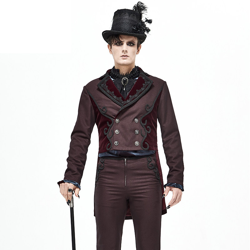 魔叹devil哥特燕尾西服男士外套