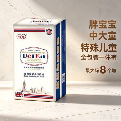 儿童拉拉裤7XL/8xl超大码6XL大码4xl超薄透气大童夜用纸尿裤5XL