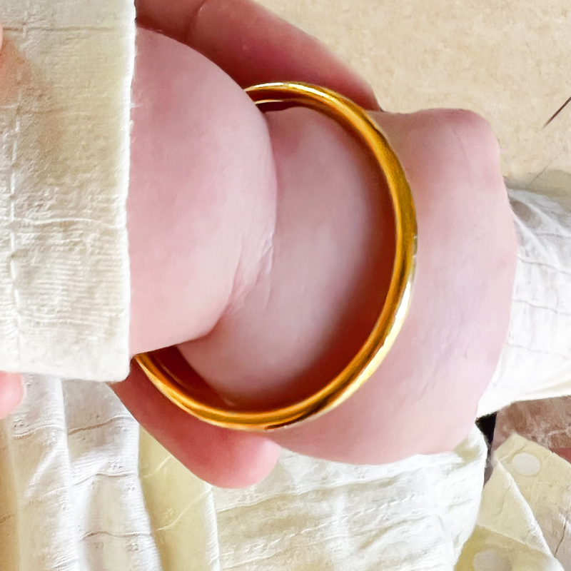 宝宝黄金手镯9999足金男女小孩儿童满月婴儿纯金镯子光面按克