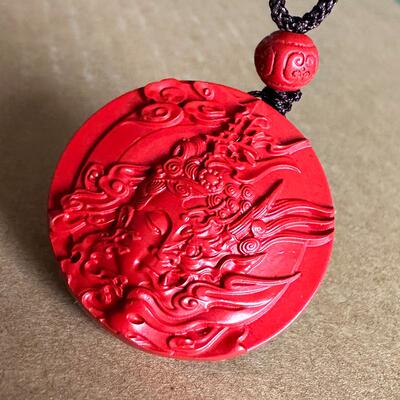 正宗帝王红朱砂佛魔一念吊坠 男女佛在心中莫远求善念挂件项链