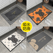 潮牌硅藻泥浴室吸水地垫大理石厨房脚垫子卫生间入户门口防滑软垫