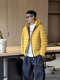 90白鸭绒排骨羽绒服男女冬装2026新款宽松时尚连帽龟背羽绒服外套