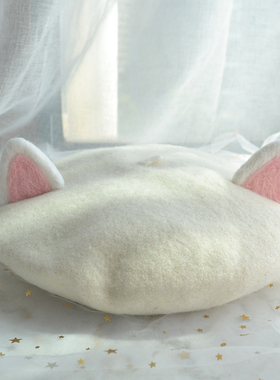 原创手工猫耳朵萌萌哒喵星人帽子