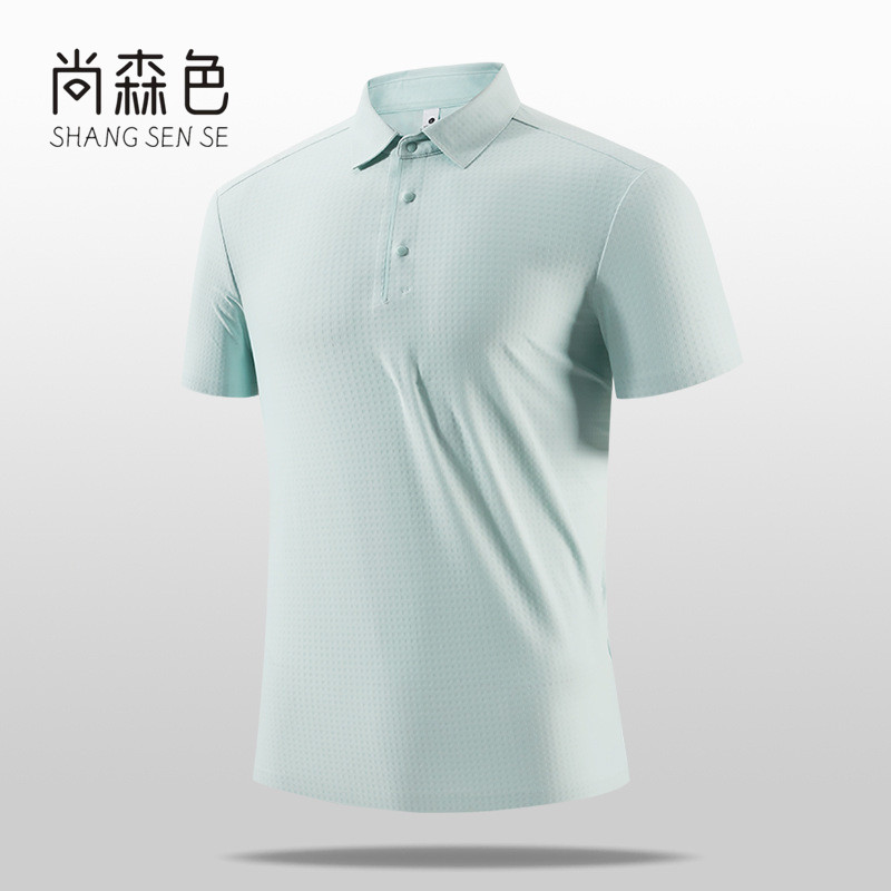 超薄速干Polo衫夏款高尔夫服装长袖T恤翻领运动男装透气上衣防晒