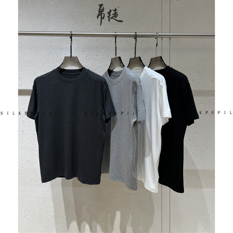 「云雾T」轻薄软糯Q弹透气舒适合体塑身型圆领松弛感净版短袖T恤