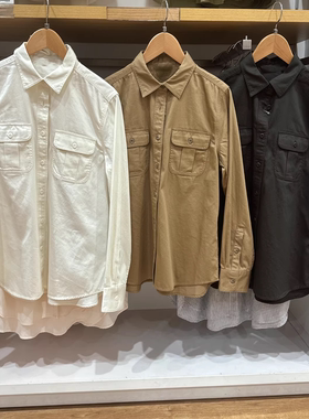 日单试衣间牛仔工装衬衫宽松长袖衬衣空调衫外套480004/479579