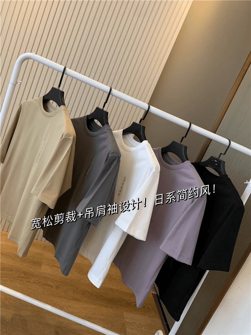 清凉黑科技AIRism面料！3秒快速吸汗！情侣款夏季宽松圆领短袖T恤