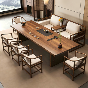 南美黑胡桃木茶桌椅新中式家用客厅罗汉床茶台2026新款乌金石茶几