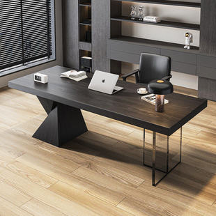 意式 轻奢现代高级感小户型书房成人家用办公桌 极简书桌2026新款